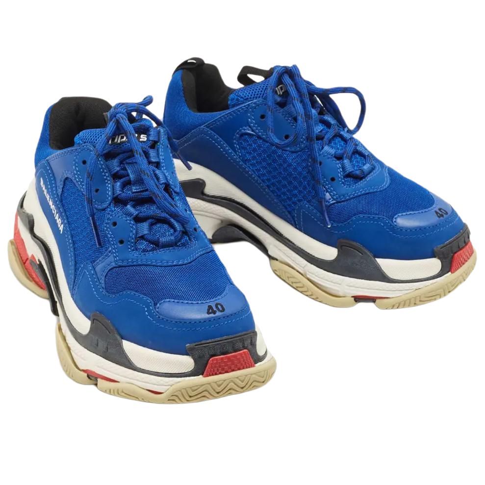 Lookbook Balenciaga Triple S Sepatu Sneakers 'Navy' 536737W09OM4691