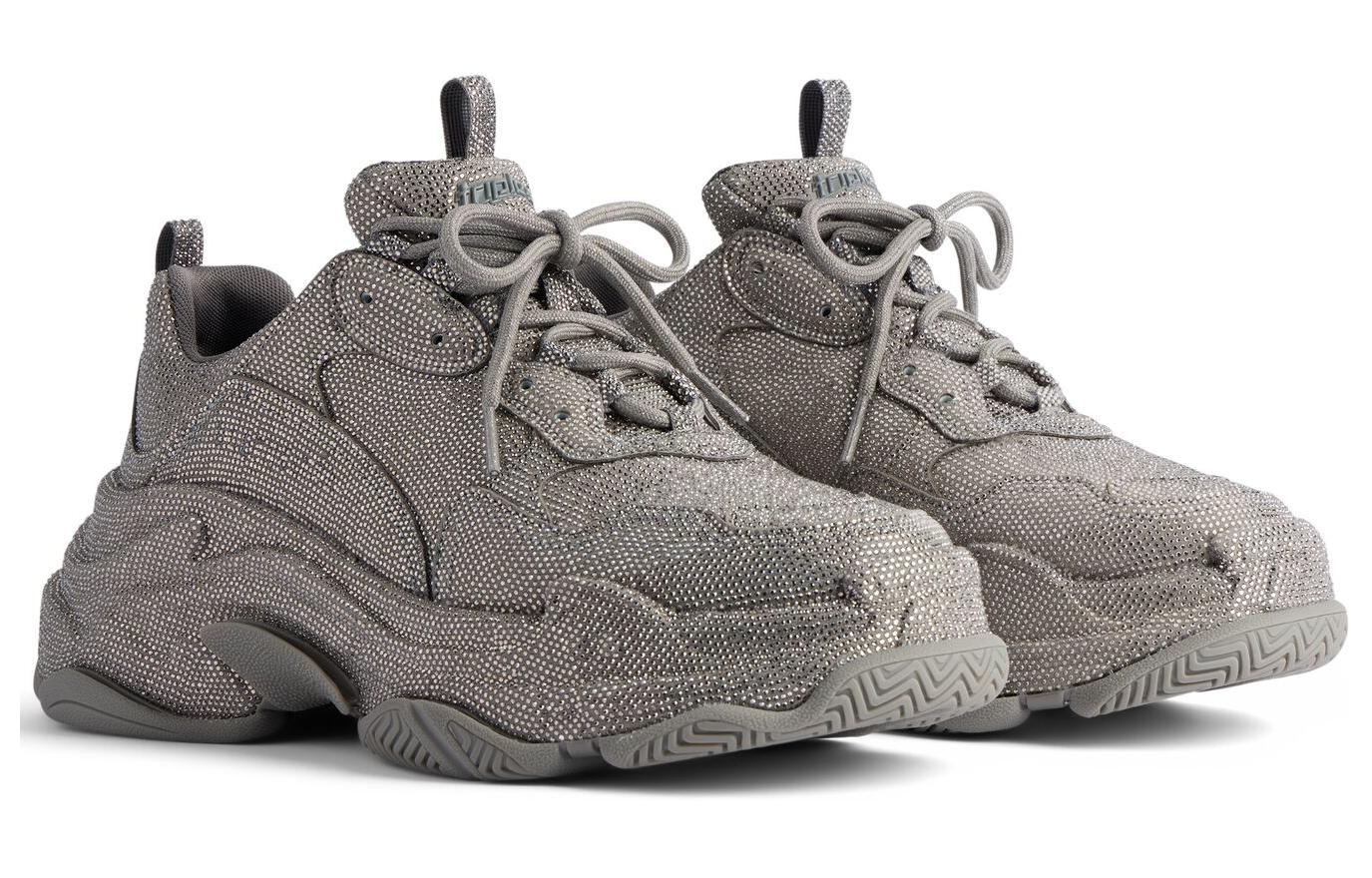 Balenciaga Triple S Sneaker 'Rhinestones - Dark Grey' 圖 3