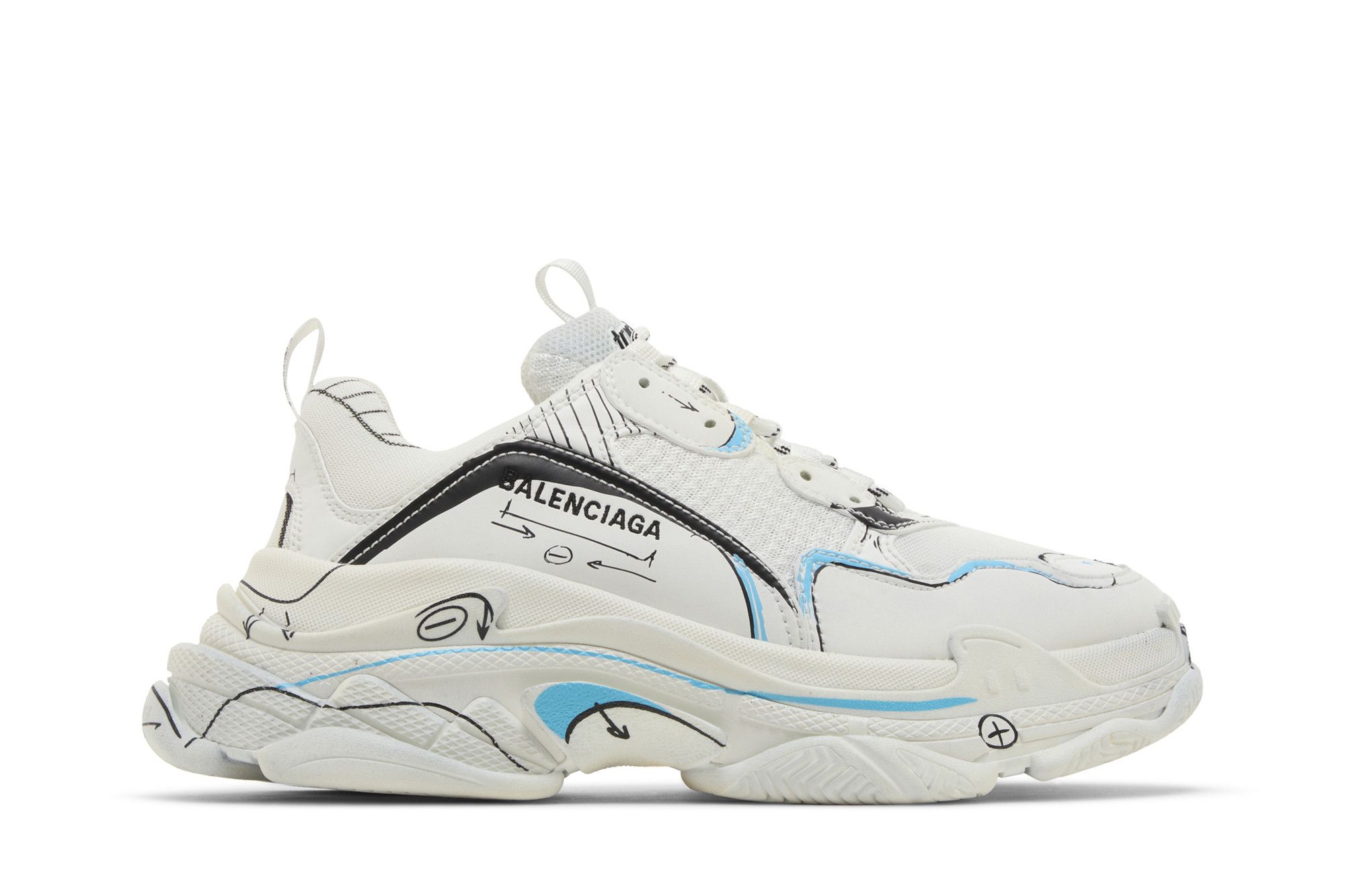 Balenciaga Triple S Sneaker 'Sketch - White' 536737-W3SRB-9014