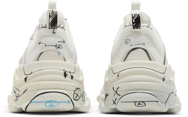 Balenciaga Triple S Sneaker ''Sketch - Weiß'' 536737-W3SRB-9014 Details for Balenciaga Triple S Sneaker ''Sketch - Weiß'' 536737-W3SRB-9014