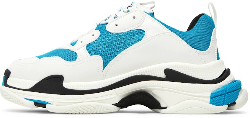 巴黎世家 Triple S 运动鞋 '白色加勒比蓝' 536737-W2FW5-9941 Lookbook 巴黎世家 Triple S 运动鞋 '白色加勒比蓝' 536737-W2FW5-9941