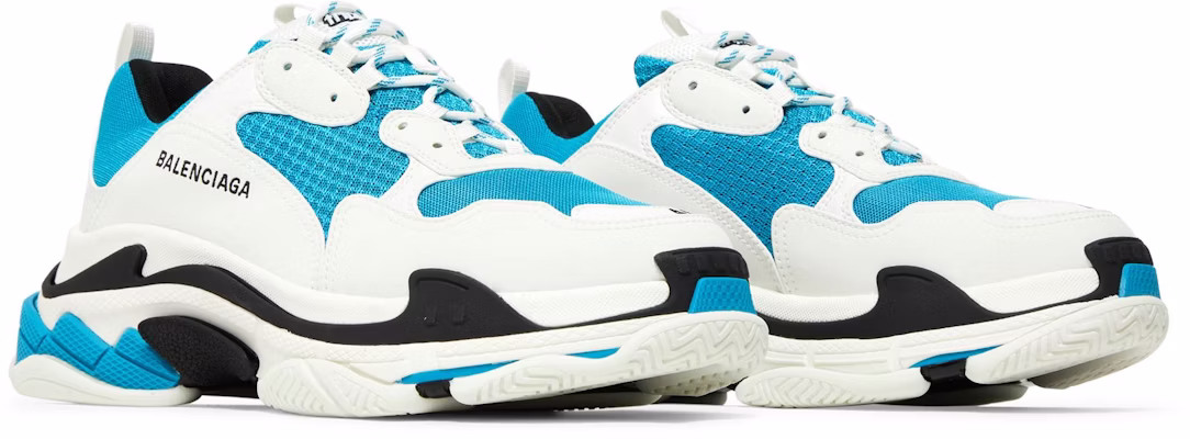 巴黎世家 Triple S 运动鞋 '白色加勒比蓝' 536737-W2FW5-9941 Cheap 巴黎世家 Triple S 运动鞋 '白色加勒比蓝' 536737-W2FW5-9941