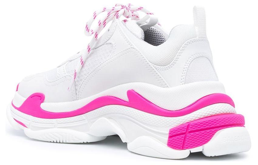 Shop 발렌시아가 트리플 S 스니커즈 '화이트 플루오 핑크' 536737W2CA35390