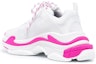 Shop 발렌시아가 트리플 S 스니커즈 '화이트 플루오 핑크' 536737W2CA35390