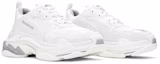 Cheap Balenciaga Triple S Sepatu Sneaker 'Putih Abu Metalik' 536737W2FS41200