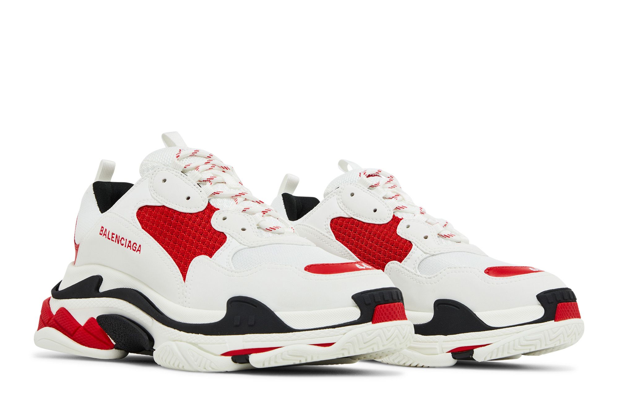 Cheap Balenciaga Triple S Sneaker ''Bianco Rosso Nero'' 536737-W2FW5-1261
