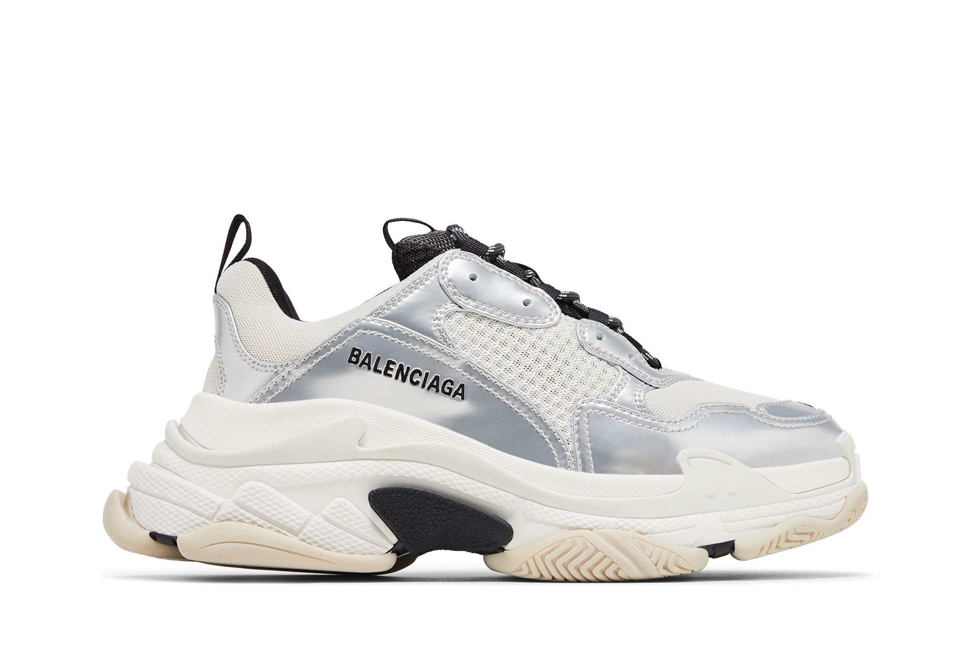 Buy Balenciaga Triple S Sneaker 'Black White Silver' 536737W2FWM8191