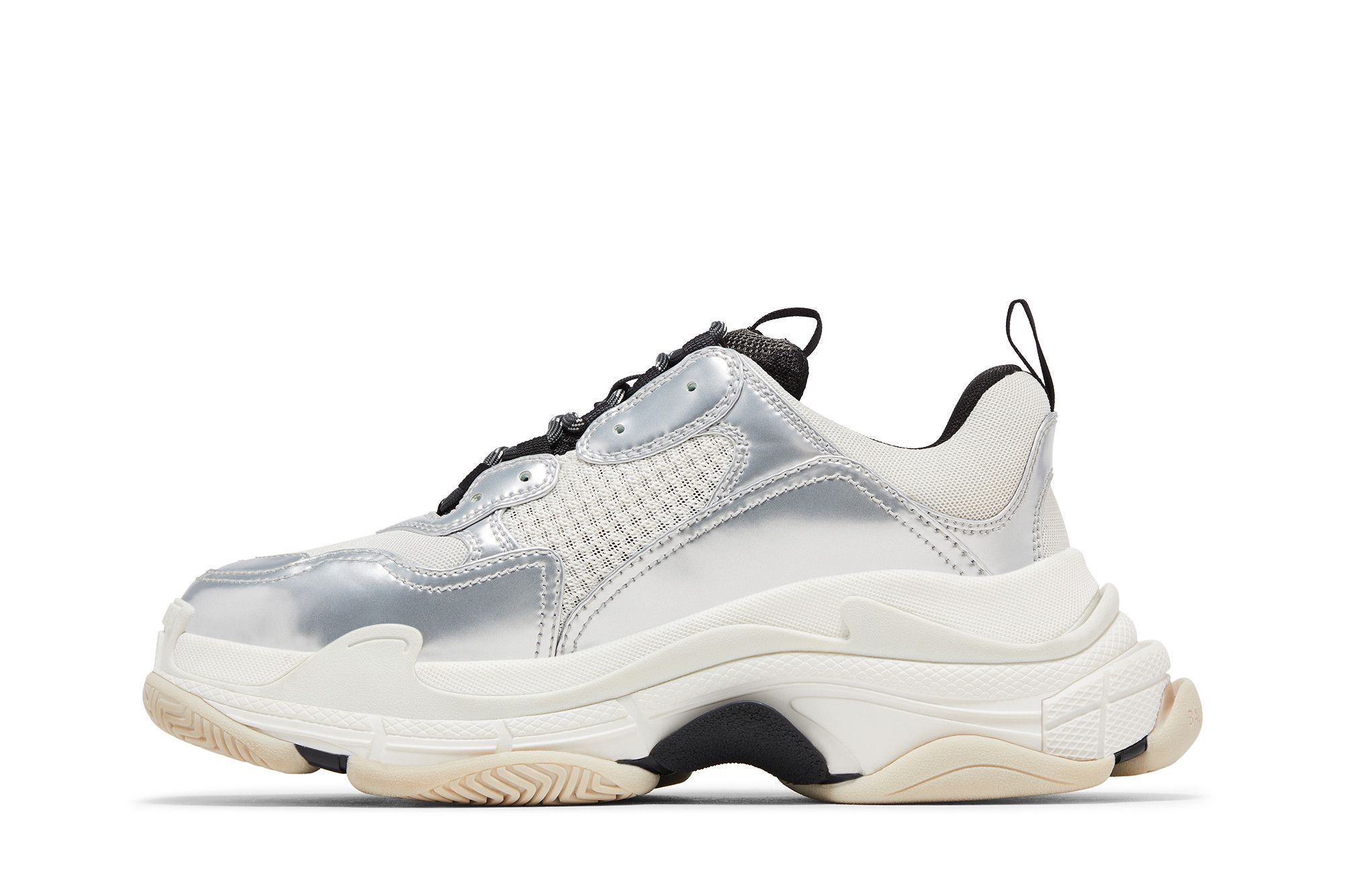 Lookbook Balenciaga Triple S Sneaker 'Black White Silver' 536737W2FWM8191