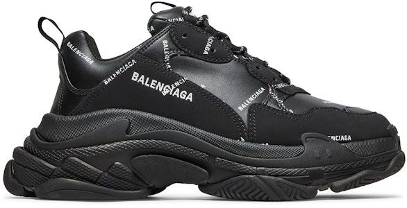 발렌시아가 트리플 S 트레이너 "올오버 로고 - 블랙" 536737 W2FA1 1090 Buy 발렌시아가 트리플 S 트레이너 "올오버 로고 - 블랙" 536737 W2FA1 1090