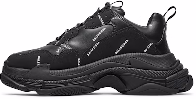 巴黎世家 Triple S 黑色全印logo运动鞋 536737 W2FA1 1090 Lookbook 巴黎世家 Triple S 黑色全印logo运动鞋 536737 W2FA1 1090