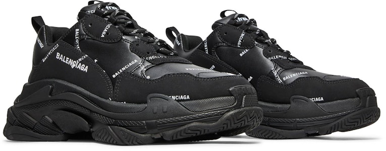 발렌시아가 트리플 S 트레이너 "올오버 로고 - 블랙" 536737 W2FA1 1090 Cheap 발렌시아가 트리플 S 트레이너 "올오버 로고 - 블랙" 536737 W2FA1 1090