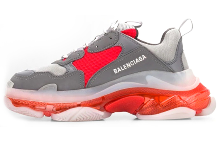 Balenciaga Triple S Trainer 'Clear Sole - Grey Red' 541624 W09ON 1291