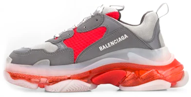 Balenciaga Triple S Trainer 'Clear Sole - Grey Red' 541624 W09ON 1291 Balenciaga Triple S Trainer 'Clear Sole - Grey Red' 541624 W09ON 1291