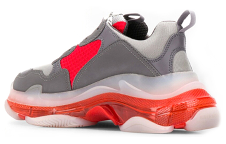 Lookbook 巴黎世家 Triple S 運動鞋 '透明底 - 灰紅' 541624 W09ON 1291