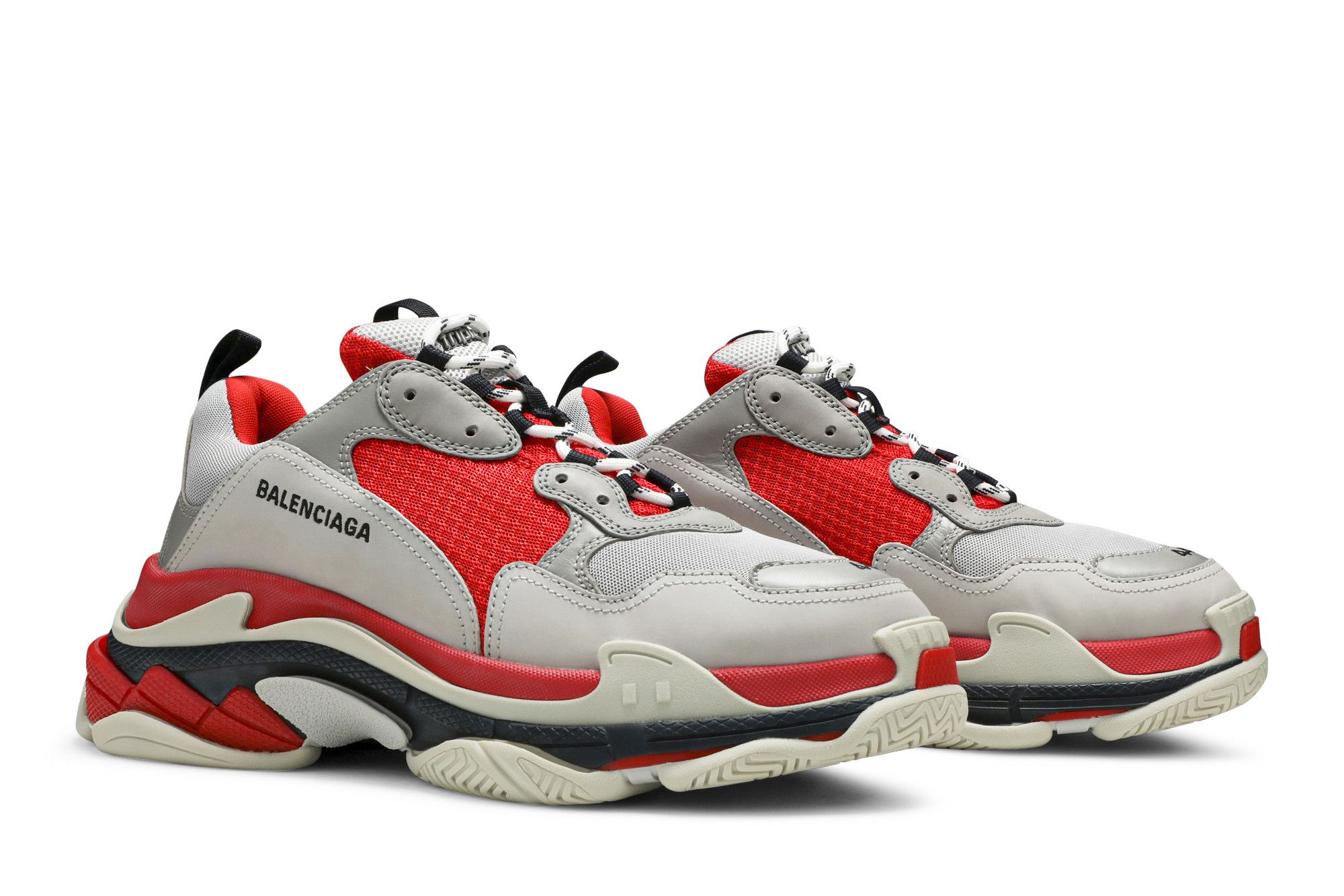 Cheap 巴黎世家三重S運動鞋「灰紅」536737 W09OH 6495
