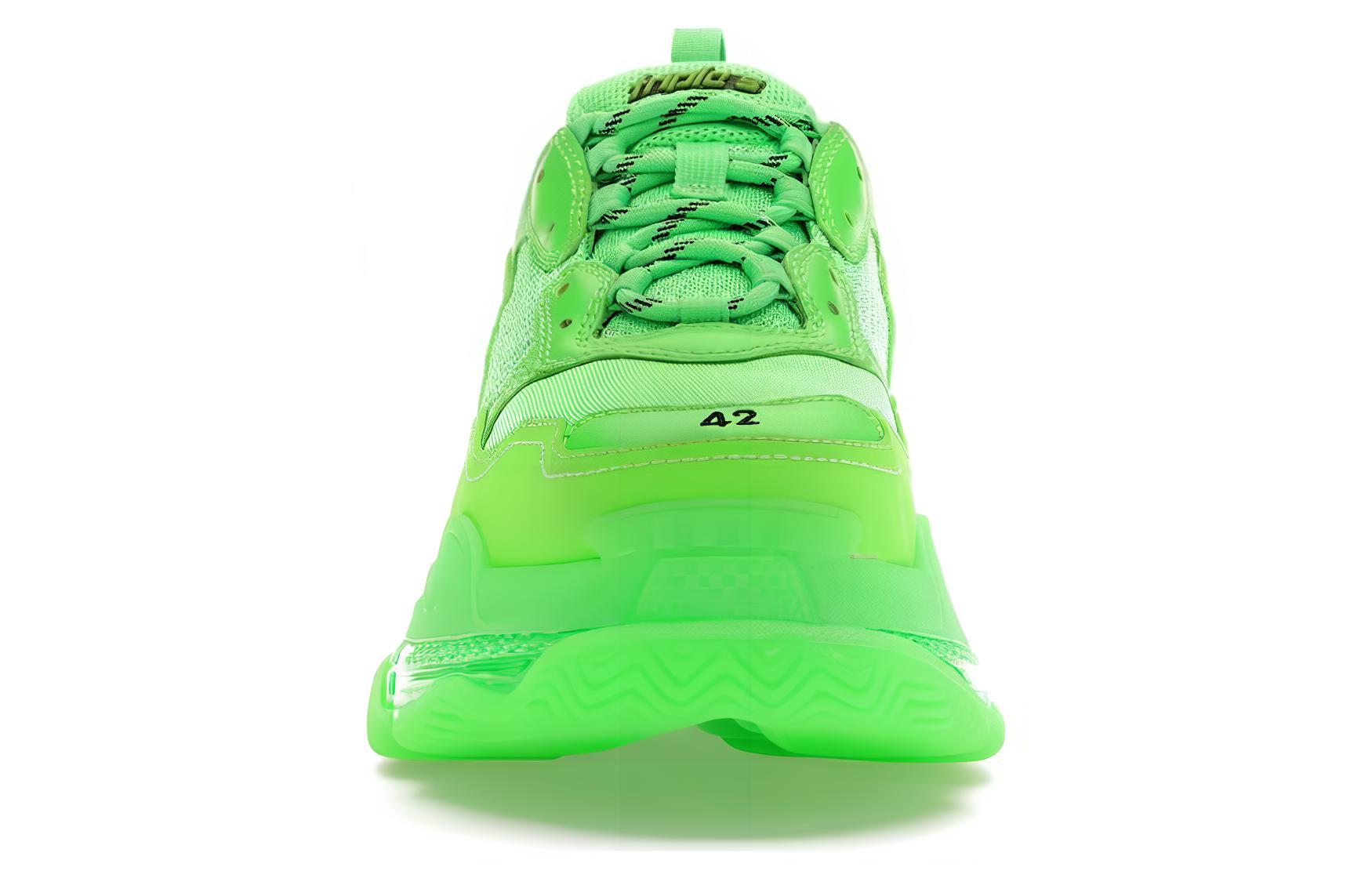 Lookbook 巴黎世家 Triple S 運動鞋 '螢光綠' 541624 W09OL 3801