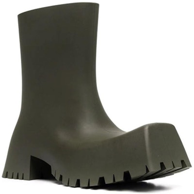 Balenciaga Trooper Rubber Boot 'Dark Green' 680660W0FO83300 Shop Balenciaga Trooper Rubber Boot 'Dark Green' 680660W0FO83300