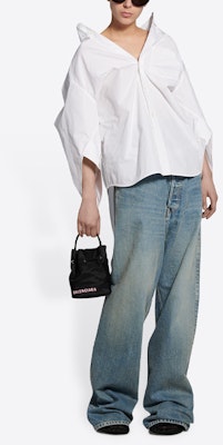 Balenciaga Twisted Swing Shirt 'White' Details for Balenciaga Twisted Swing Shirt 'White'