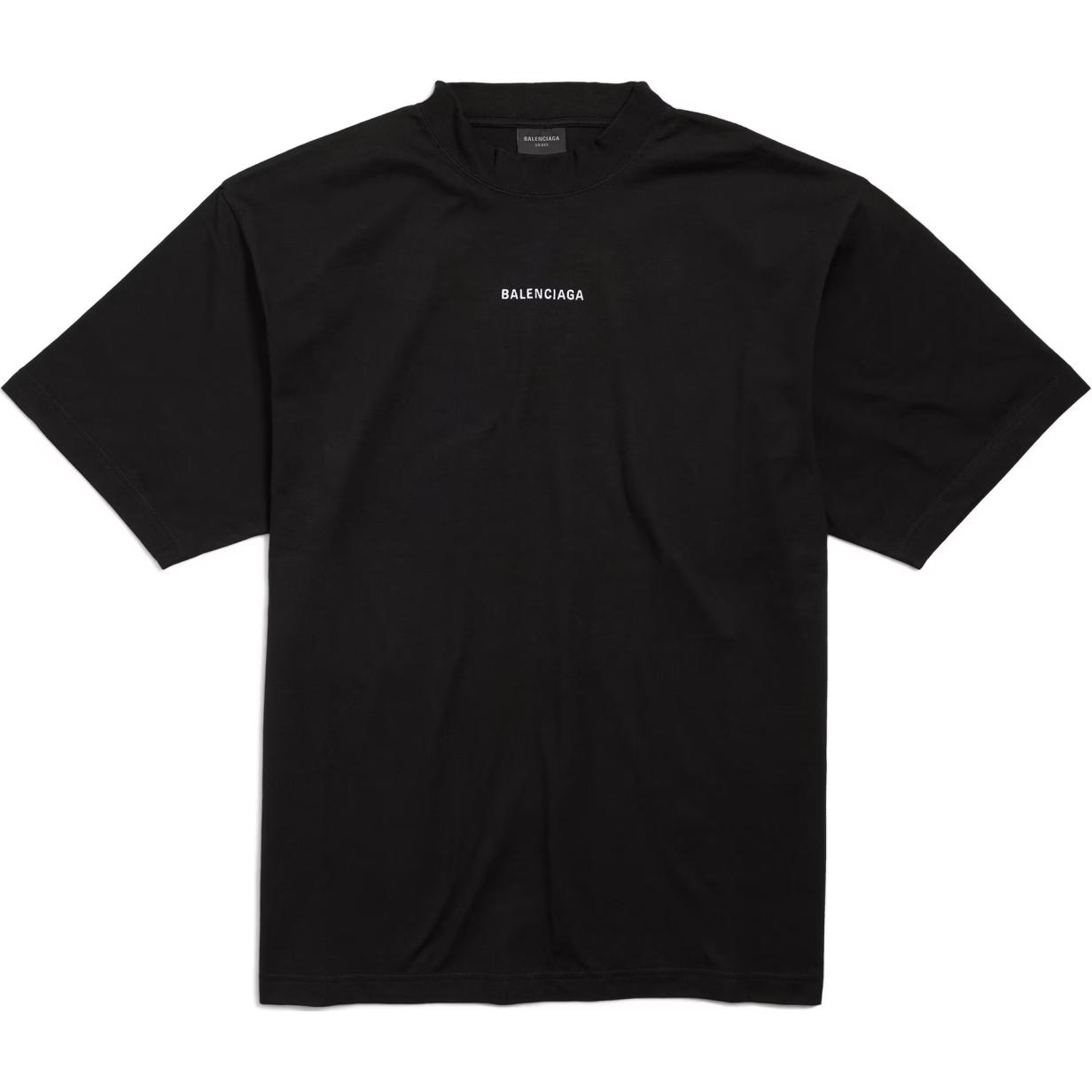 Order Balenciaga 男女黑色字母印花圓領休閒版型T恤 764235TPVK11569