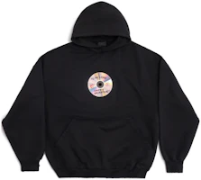 Balenciaga Unisex Black Hoodie with Letter Print, Oversized Pullover Design. 739024TQVE51055 Balenciaga Unisex Black Hoodie with Letter Print, Oversized Pullover Design. 739024TQVE51055