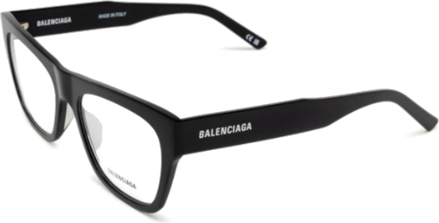 balenciaga-unisex-black-irregular-acetate-optical-glasses-with-lettering-bb-0308-o001