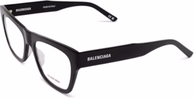 Balenciaga Unisex Black Irregular Acetate Optical Glasses with Lettering. BB0308O001 Balenciaga Unisex Black Irregular Acetate Optical Glasses with Lettering. BB0308O001