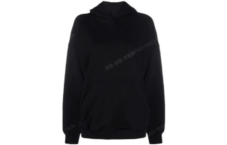 Order Balenciaga Unisex Black Logo Embroidered Long-Sleeve Sweatshirt. 675003TLV971069
