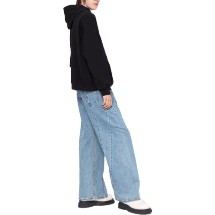 Purchase Balenciaga Unisex Black Logo Embroidered Long-Sleeve Sweatshirt. 675003TLV971069