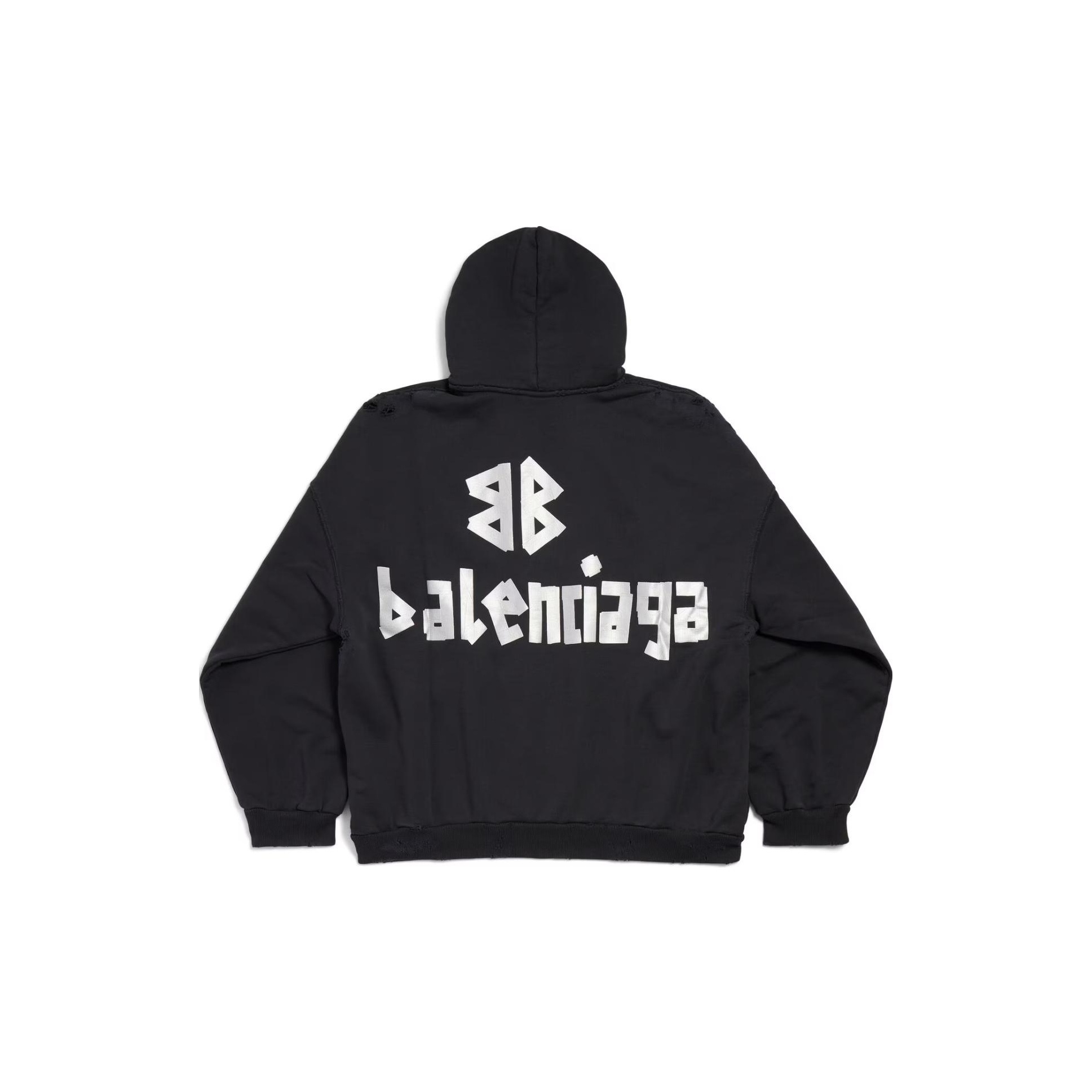 Order Balenciaga Unisex Black Logo Pullover Sweatshirt Regular Fit Long Sleeve. 739024TQVQ91073