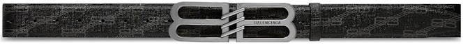 Order Balenciaga Unisex Tali Pinggang Hitam Polyester 4cm Gaya Kasual. 703103210EI1060