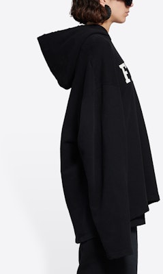 巴黎世家男女同款黑色拼色Logo印花套头衫。 661711TKVD41070 Details for 巴黎世家男女同款黑色拼色Logo印花套头衫。 661711TKVD41070