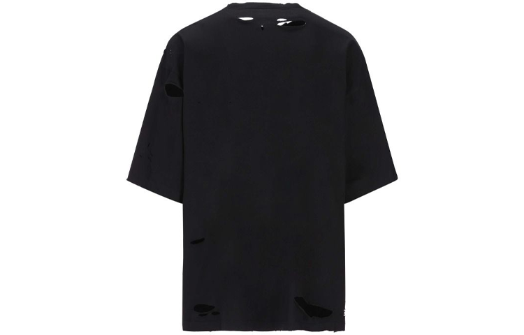Balenciaga Unisex Black Solid Color Hollow Out Loose Fit T-Shirt. 661715TKV601000 圖 3