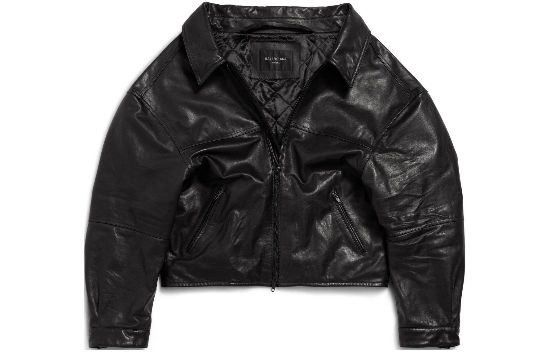 Balenciaga Unisex Black Solid Zip-Up Long Sleeve Jacket Regular Fit 790239TQS081000