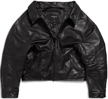 Balenciaga Unisex Black Solid Zip-Up Long Sleeve Jacket Regular Fit 790239TQS081000 Balenciaga Unisex Black Solid Zip-Up Long Sleeve Jacket Regular Fit 790239TQS081000