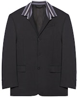 Balenciaga Unisex Black Welsh Wool Single-Breasted Blazer 658941TKT081140 Balenciaga Unisex Black Welsh Wool Single-Breasted Blazer 658941TKT081140