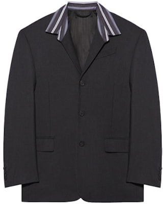 Balenciaga 男女款黑色威爾士羊毛單排扣西裝外套 658941TKT081140 Order Balenciaga 男女款黑色威爾士羊毛單排扣西裝外套 658941TKT081140