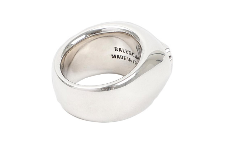 Lookbook 巴黎世家情侣款时尚黄铜银戒指 696222TZ99I0911