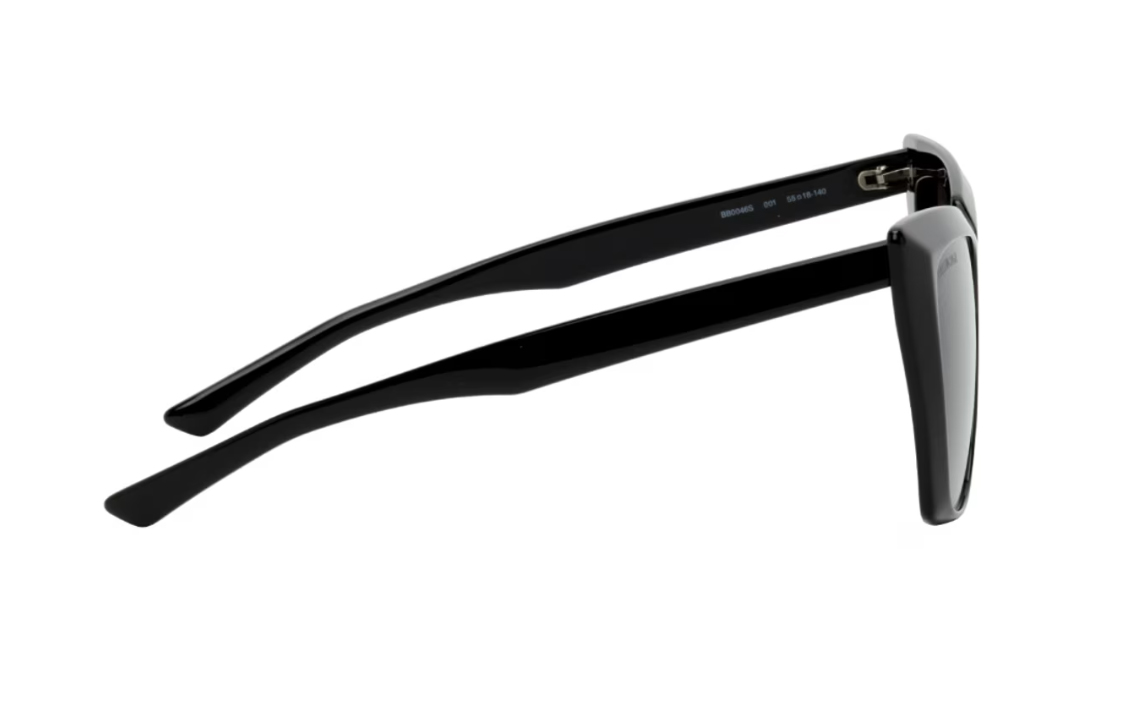 Balenciaga Unisex Irregular Acetate Black Sunglasses with Lettering. 221342F005056 圖 3