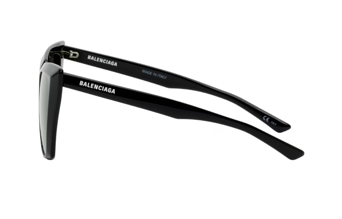 Balenciaga Unisex Irregular Acetate Black Sunglasses with Lettering. 221342F005056 圖 4