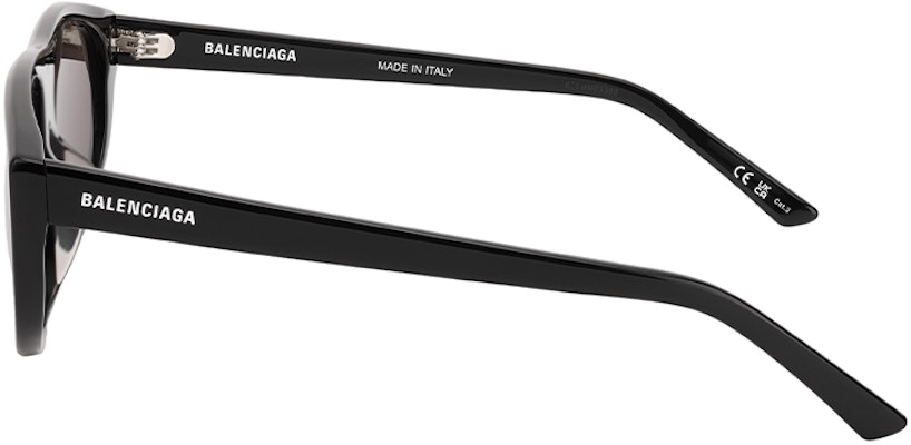Balenciaga 男女同款不規則Logo細節板材太陽眼鏡 - 黑色 BB0098S Shop Balenciaga 男女同款不規則Logo細節板材太陽眼鏡 - 黑色 BB0098S