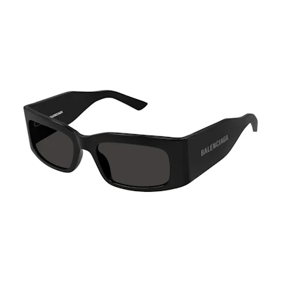 Balenciaga Unisex Logo Irregular Sunglasses Black BB0328S001