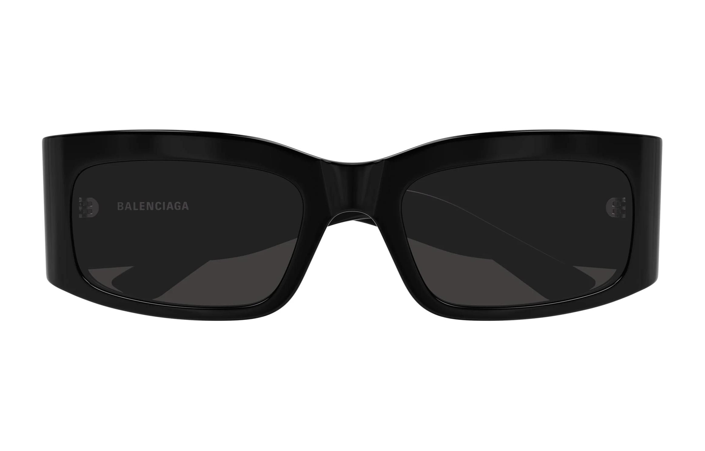 Lookbook 발렌시아가 유니섹스 로고 선글라스 블랙 비대칭디자인 BB0328S001