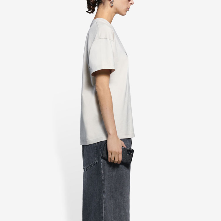 Balenciaga Unisex Logo Print Grey Crewneck T-Shirt 612965TIV542984 圖 4