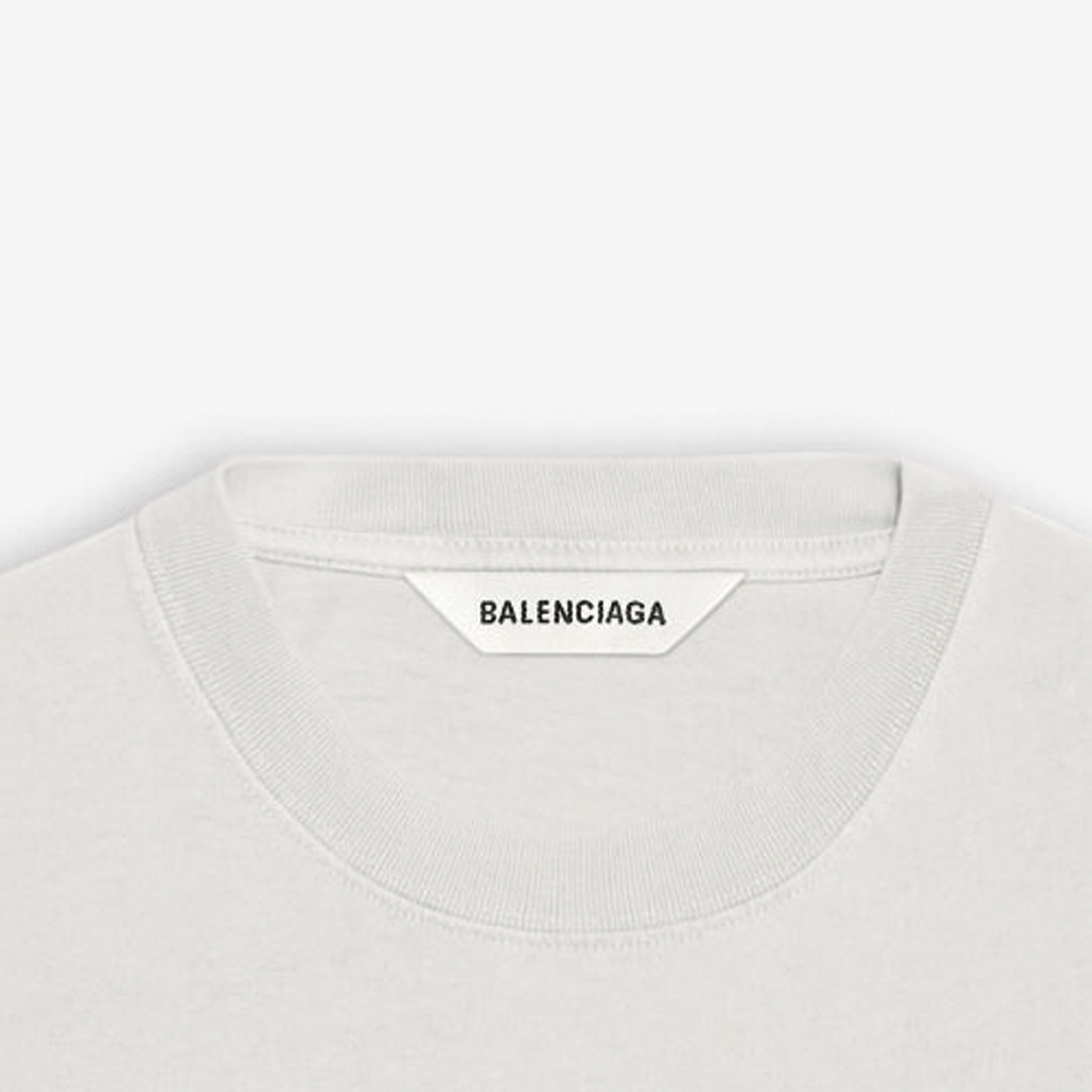 Balenciaga Unisex Logo Print Grey Crewneck T-Shirt 612965TIV542984 圖 8