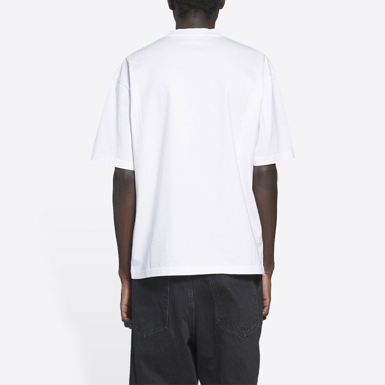 Balenciaga Unisex Logo Print Short Sleeve T-Shirt White. 612966TKVI79040 圖 5