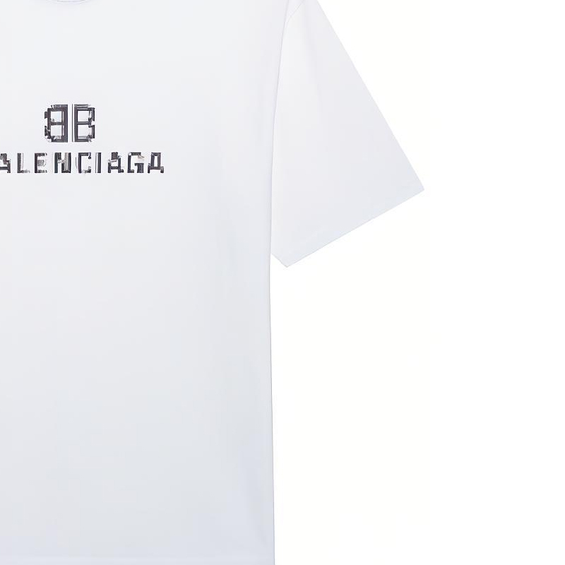 Balenciaga Unisex Logo Print Short Sleeve T-Shirt White. 612966TKVI79040 圖 9