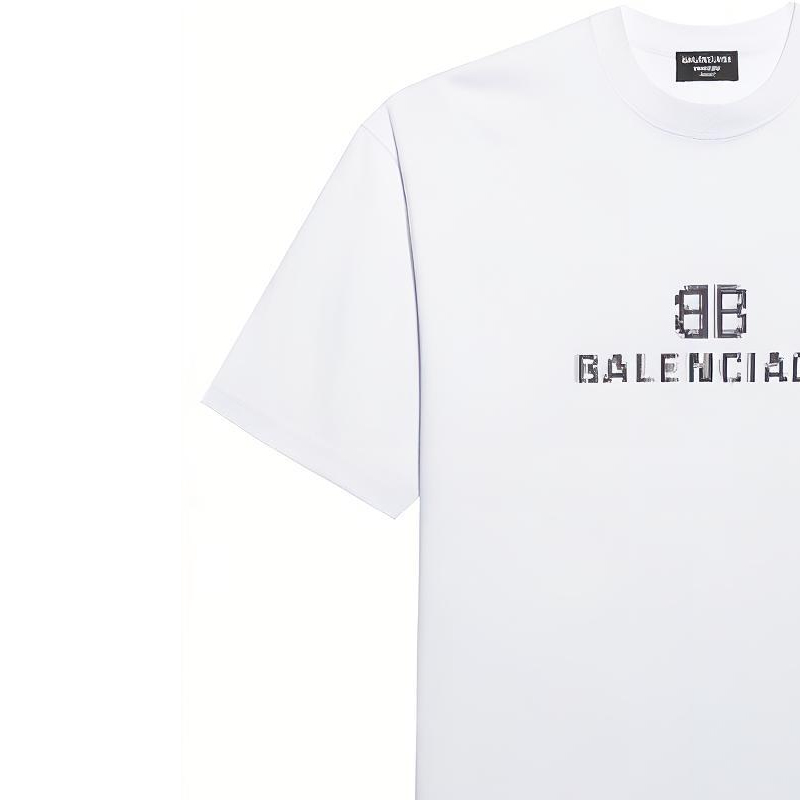 Balenciaga Unisex Logo Print Short Sleeve T-Shirt White. 612966TKVI79040 圖 10