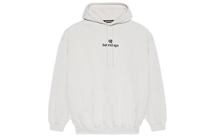 Balenciaga Unisex Medium-Fit White Hoodie 570811TJVE19054 圖 2