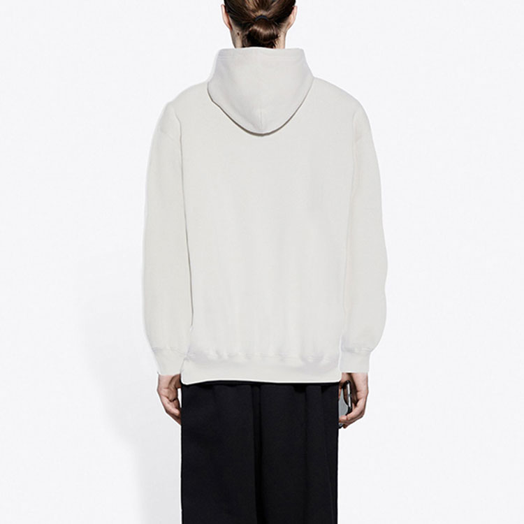 Balenciaga Unisex Medium-Fit White Hoodie 570811TJVE19054 圖 5