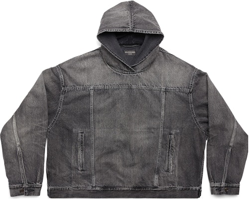 Balenciaga 男女款寬鬆連帽外套 黑色 719313TBP473340 Buy Balenciaga 男女款寬鬆連帽外套 黑色 719313TBP473340